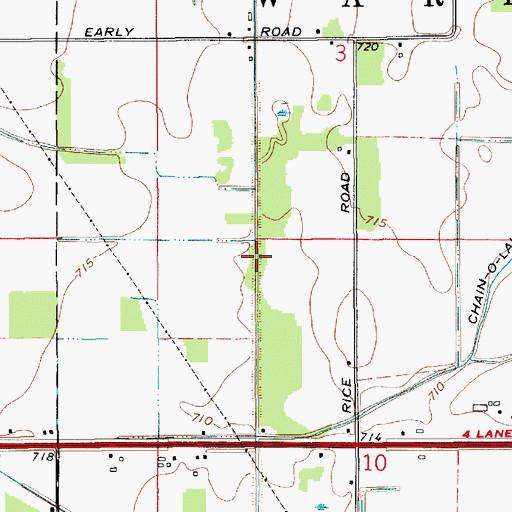 Topographic Map of Geyer Ditch, IN
