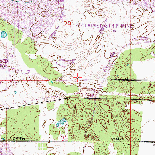 Topographic Map of Farnsworth (historical), IN
