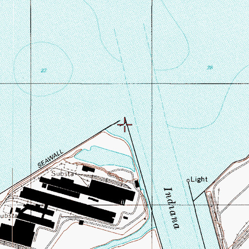 Topographic Map of Indiana Harbor Light 2, IN