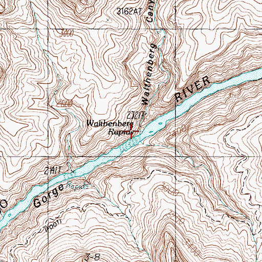 Topographic Map of Walthenberg Canyon, AZ