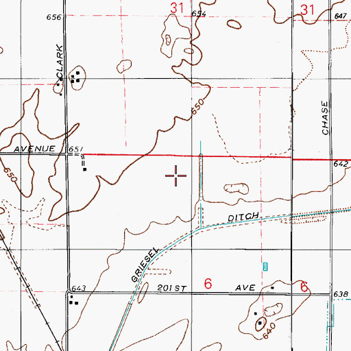 Topographic Map of Township of Cedar Creek, IN