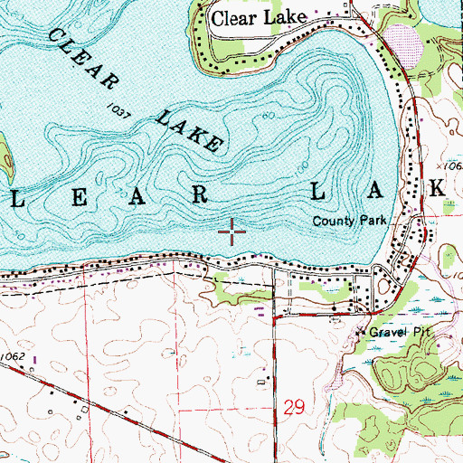 Topographic Map of Township of Clear Lake, IN