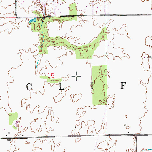Topographic Map of Township of Clifty, IN