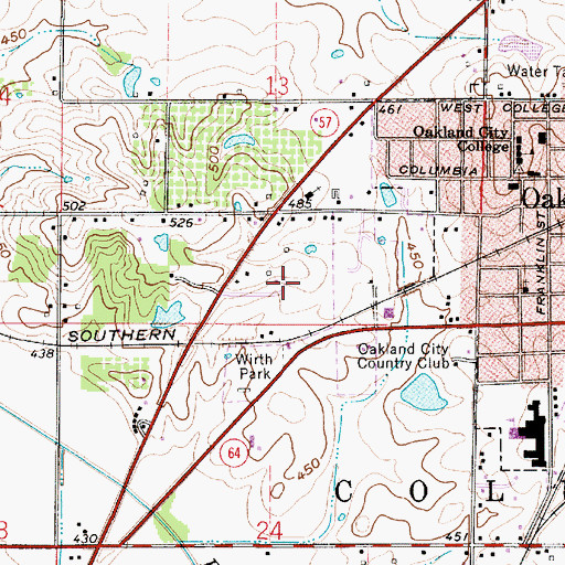 Topographic Map of Township of Columbia, IN