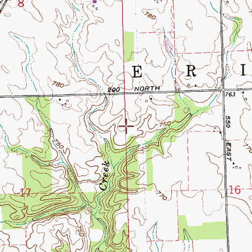 Topographic Map of Township of Erie, IN