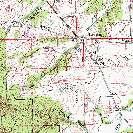 Topographic Map of Township of Finley, IN