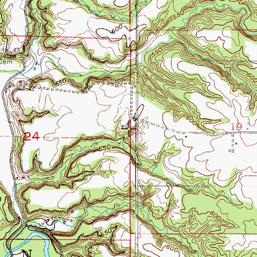 Topographic Map of Township of Fulton, IN