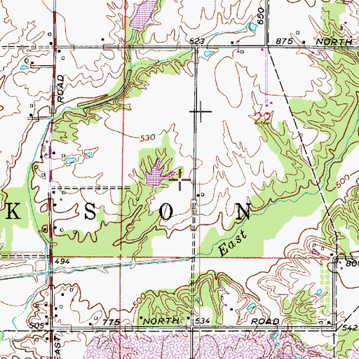 Topographic Map of Township of Jackson, IN