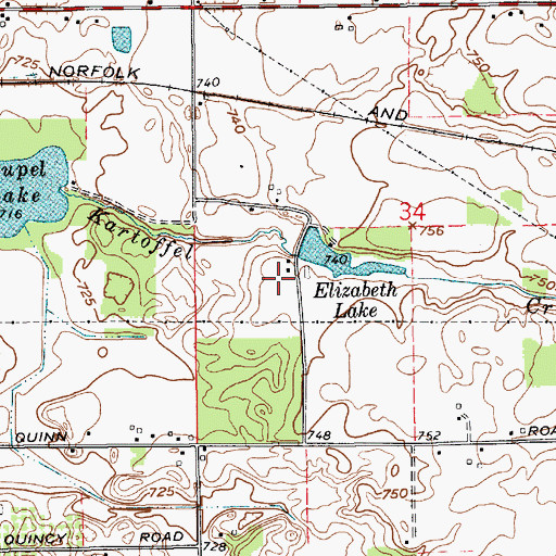 Topographic Map of Township of Liberty, IN