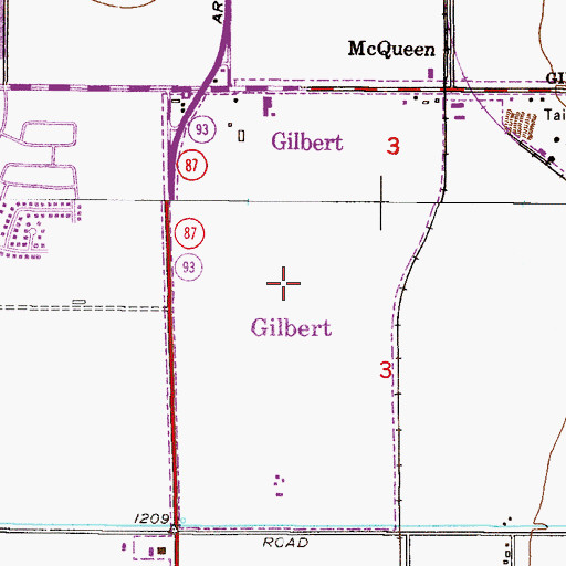 Topographic Map of Pixley-Richards Gilbert Heliport, AZ