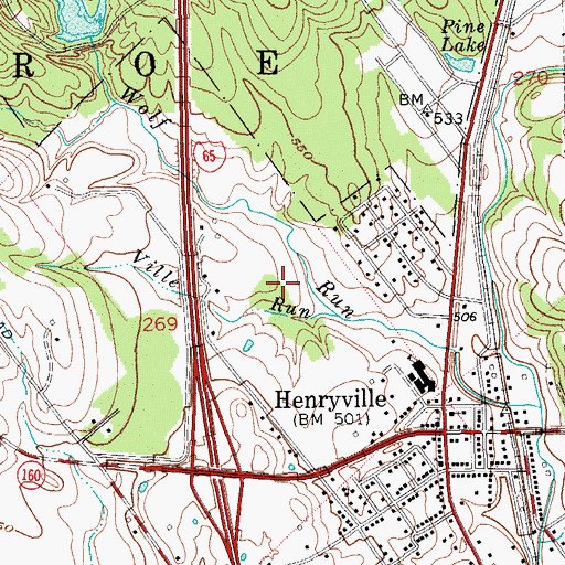 Topographic Map of Township of Monroe, IN