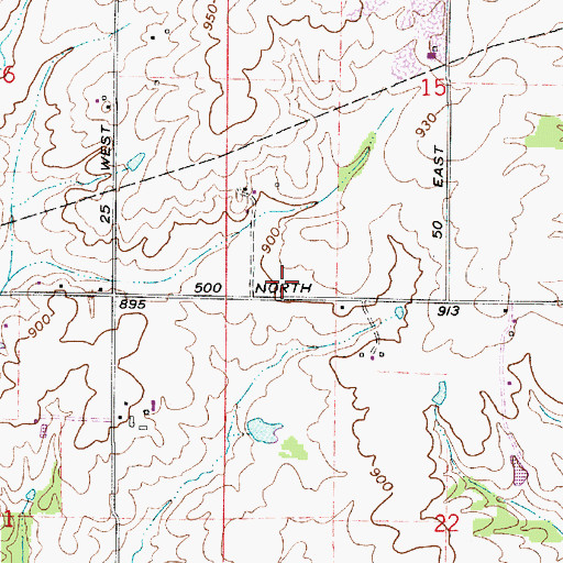 Topographic Map of Township of Monroe, IN