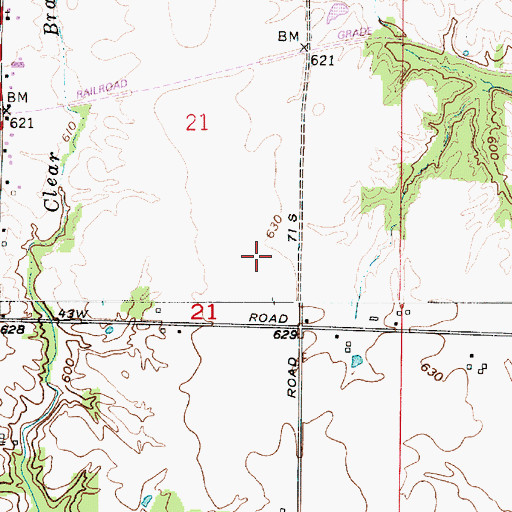 Topographic Map of Township of Perry, IN