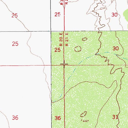Topographic Map of Four Pillars Airport, AZ