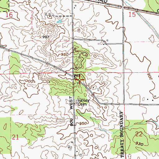 Topographic Map of Township of Sparta, IN