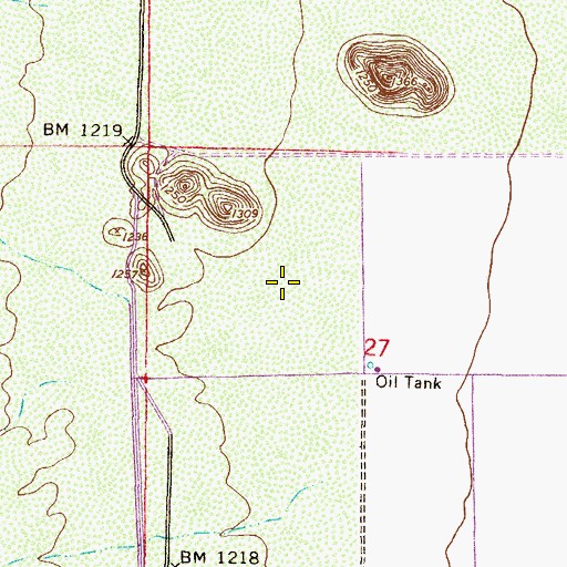 Topographic Map of Millar Airport, AZ