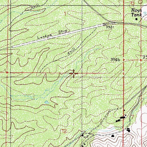 Topographic Map of Biosphere Two Landing Field (historical), AZ