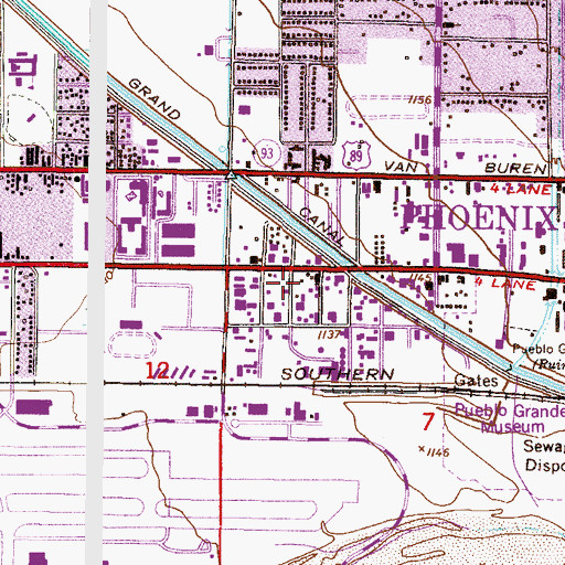 Topographic Map of Asi Heliport, AZ