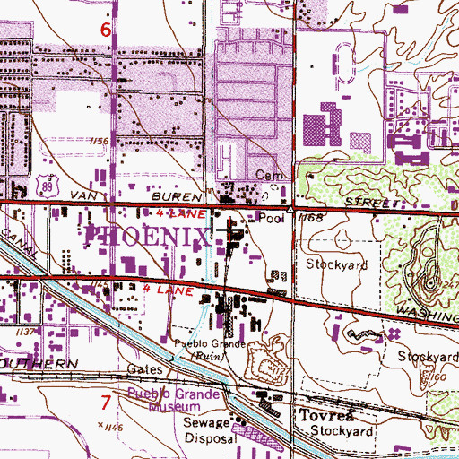 Topographic Map of Helicopter Transport Incorporated Office Heliport, AZ