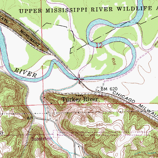Topographic Map of Bluebell Creek, IA