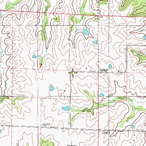 Topographic Map of Box Elder School, IA