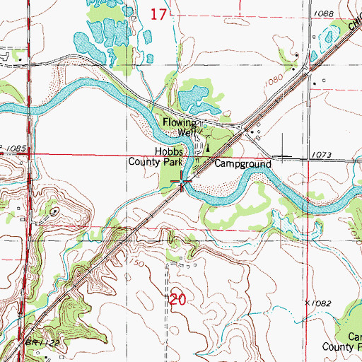 Topographic Map of Buck Run, IA