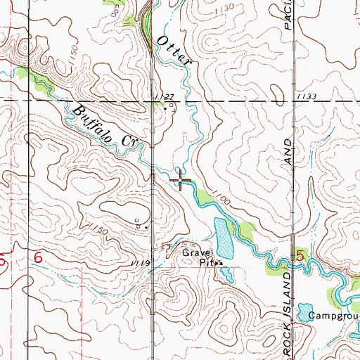 Topographic Map of Buffalo Creek, IA