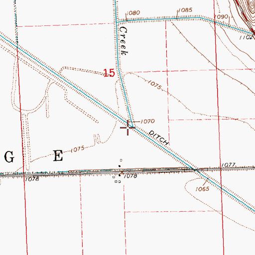 Topographic Map of Camp Creek, IA