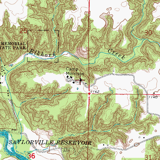 Topographic Map of Camp Morrison, IA