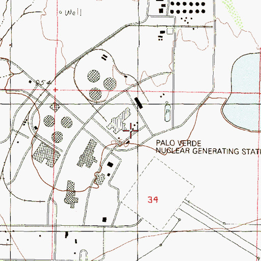 Topographic Map of Palo Verde Nuclear Generating Station Heliport, AZ