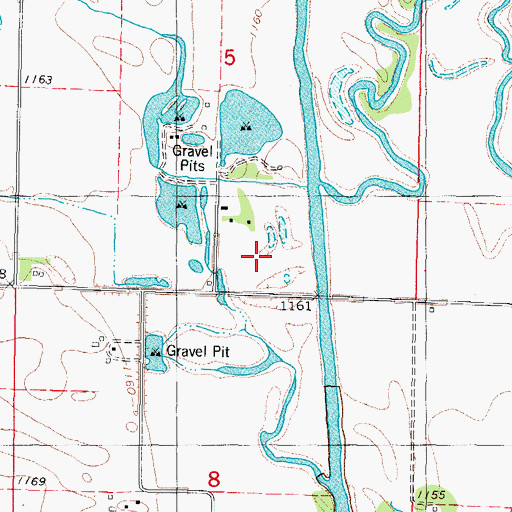 Topographic Map of Cylinder Creek, IA