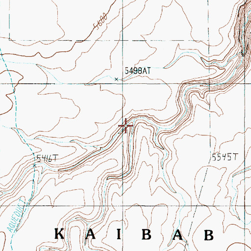 Topographic Map of Fence Canyon, AZ