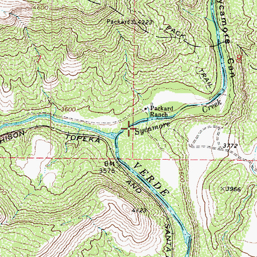 Topographic Map of Sycamore Canyon, AZ