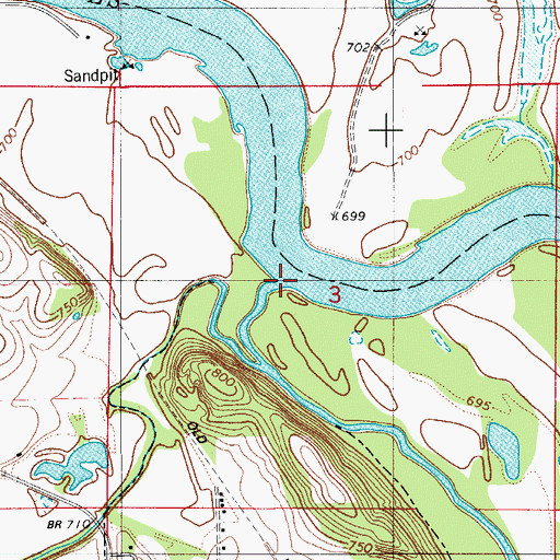 Topographic Map of English Creek, IA