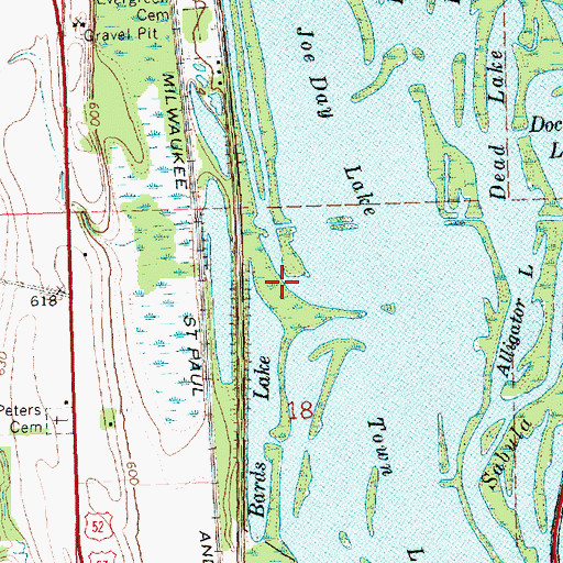 Topographic Map of Esmay Slough, IA