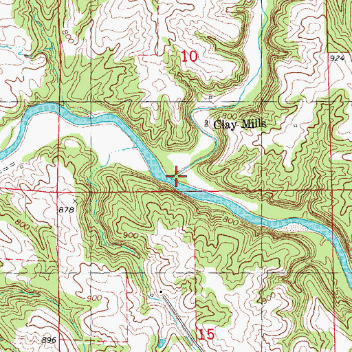 Topographic Map of Farm Creek, IA