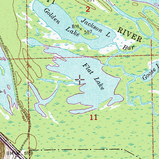 Topographic Map of Flat Lake, IA