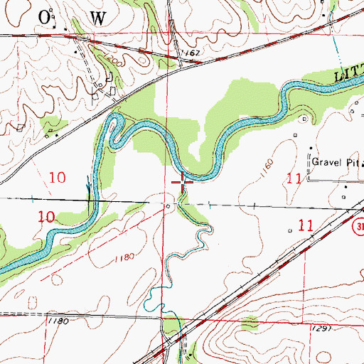 Topographic Map of Fourmile Creek, IA