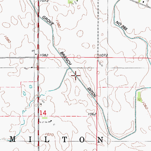 Topographic Map of Grove Branch Ditch, IA
