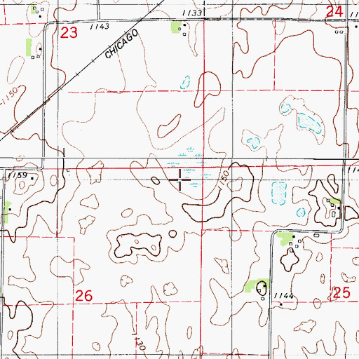 Topographic Map of Hansen Swamp Public Hunting Area, IA