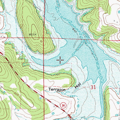 Topographic Map of Carrollton Hollow, AR
