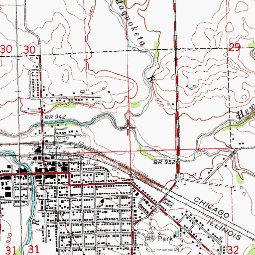 Topographic Map of Hewitt Creek, IA