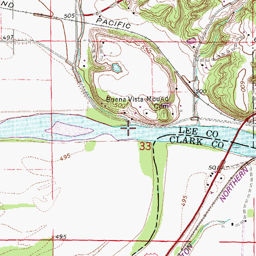 Topographic Map of Hog Thief Creek, IA