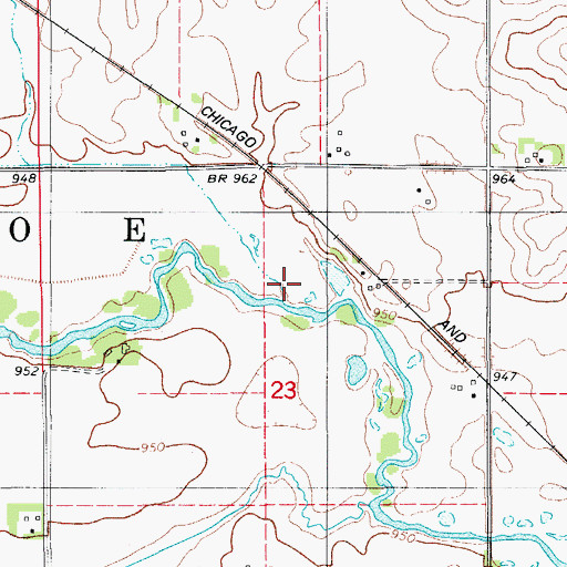 Topographic Map of Kilsons Branch, IA