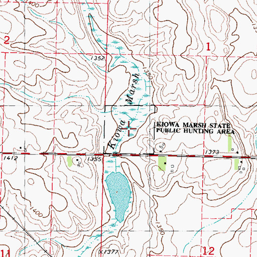 Topographic Map of Kiowa Marsh, IA