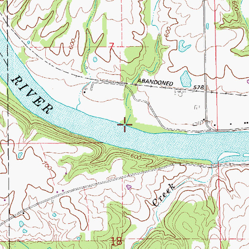 Topographic Map of Lexington Creek, IA