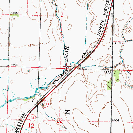 Topographic Map of Little Floyd River, IA
