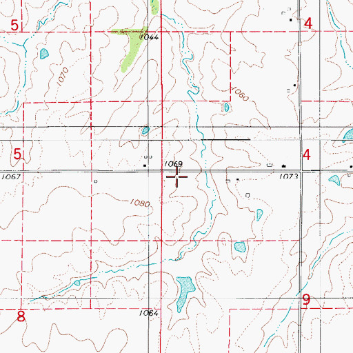 Topographic Map of Livingston Cemetery, IA