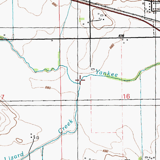Topographic Map of Lizard Creek, IA