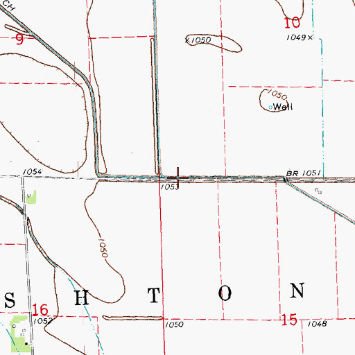 Topographic Map of Losey Ditch, IA
